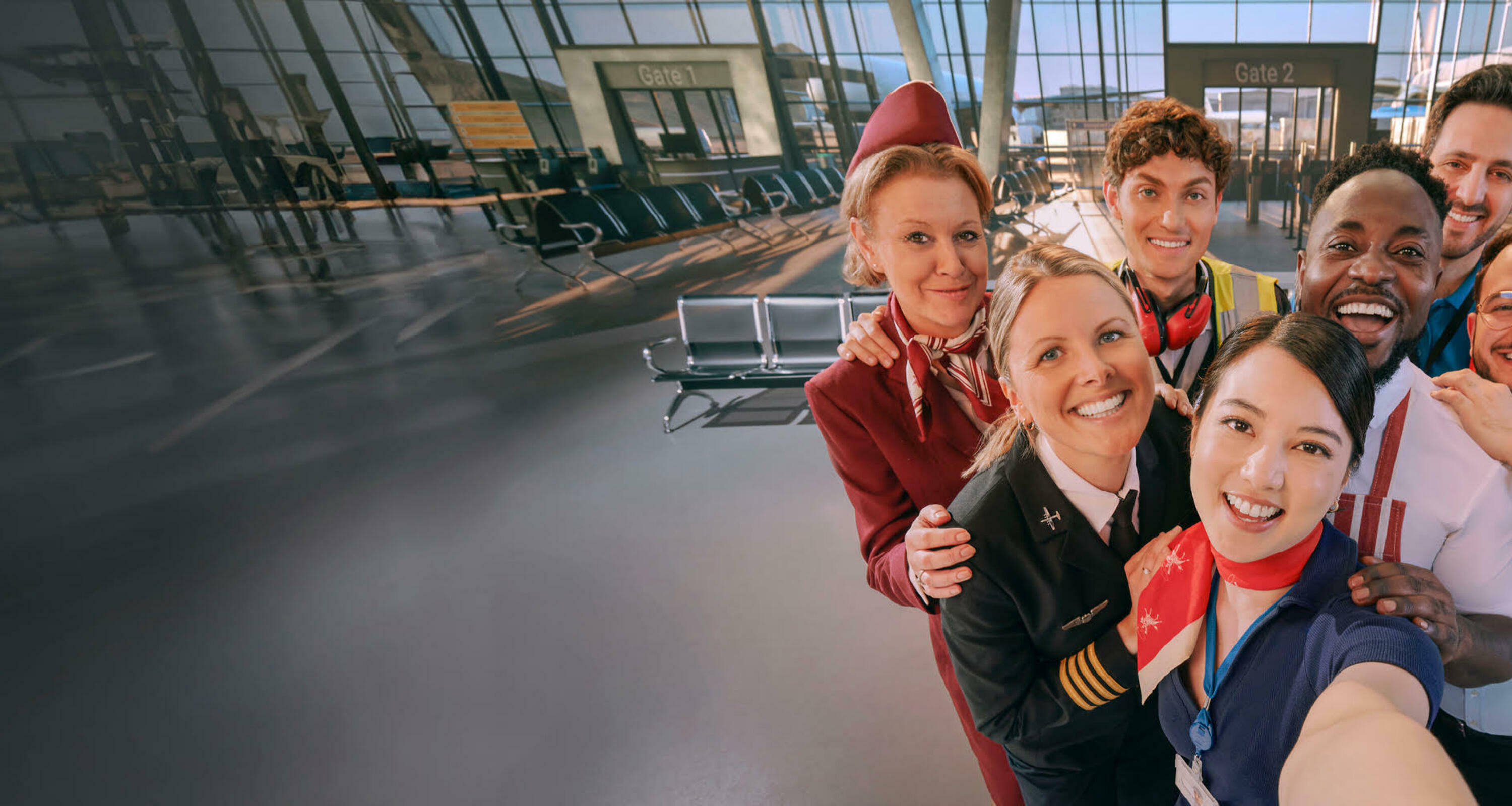 Randstad Mitarbeiter:innen am Flughafen