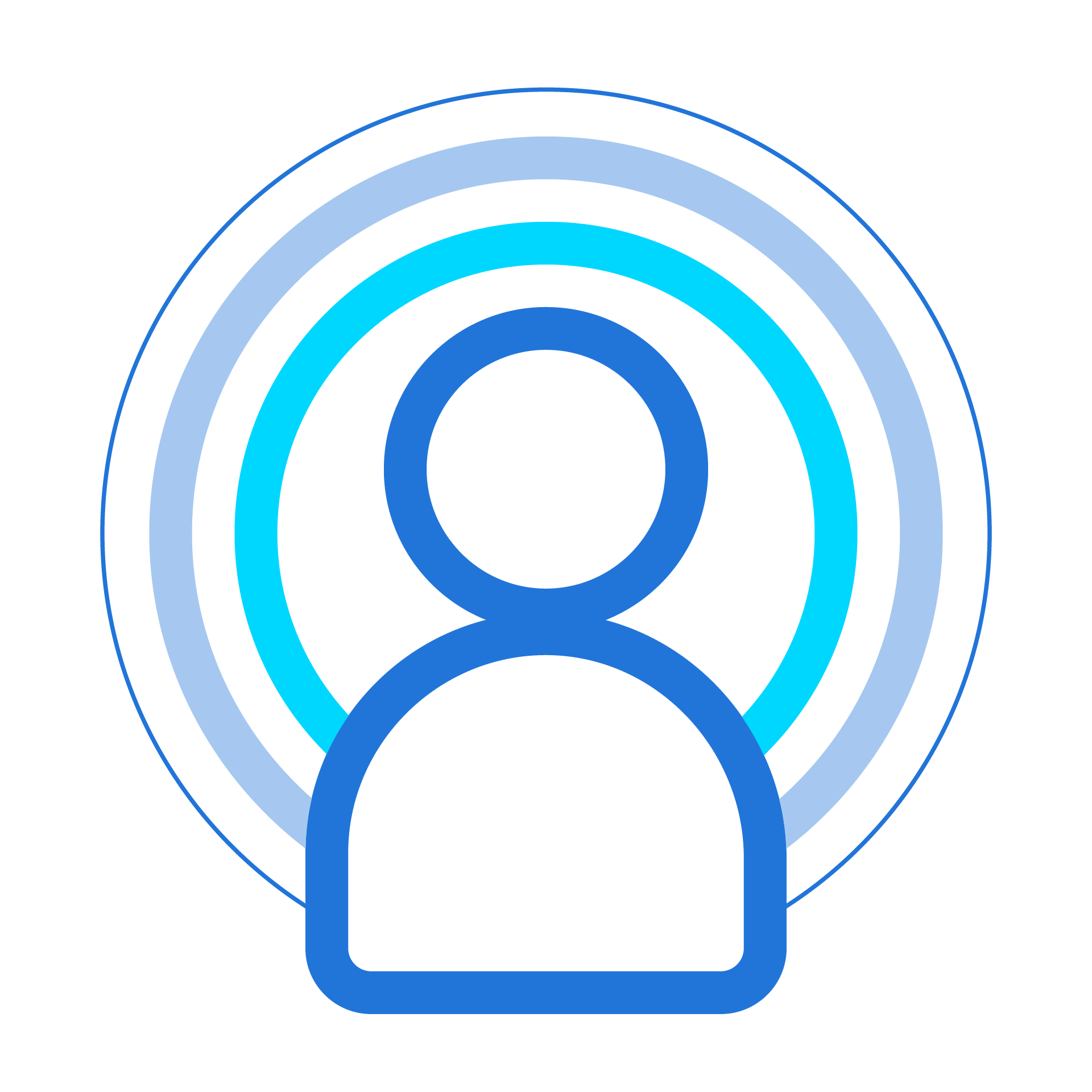 Inhouse Services Randstad Illustration Person in Circle